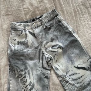 Jaded London tiger fade print slouchy jeans